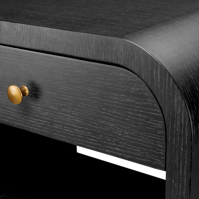 Rhodes Nightstand Charcoal Oak