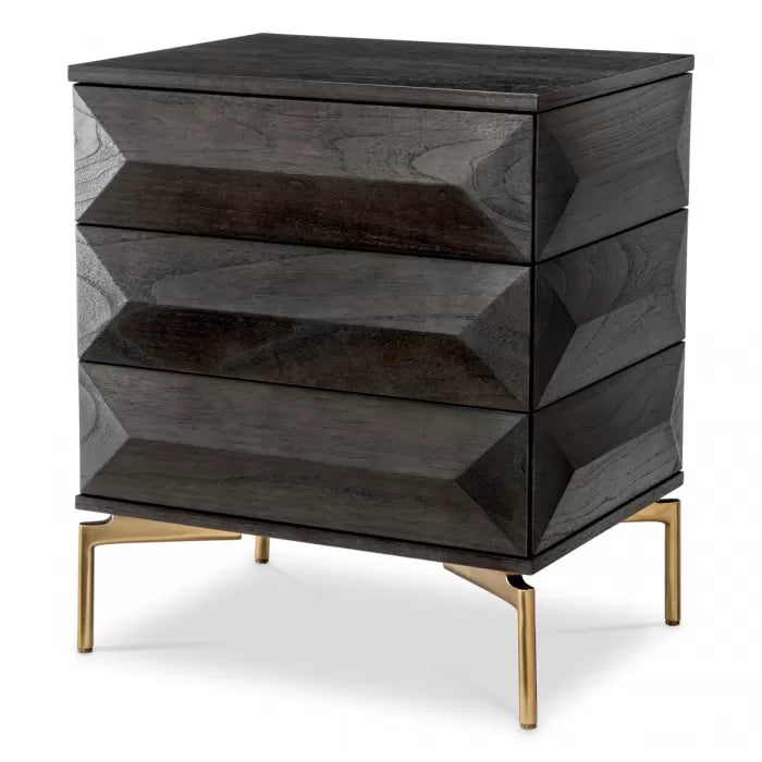 Denver Mocha Oak Bedside Table