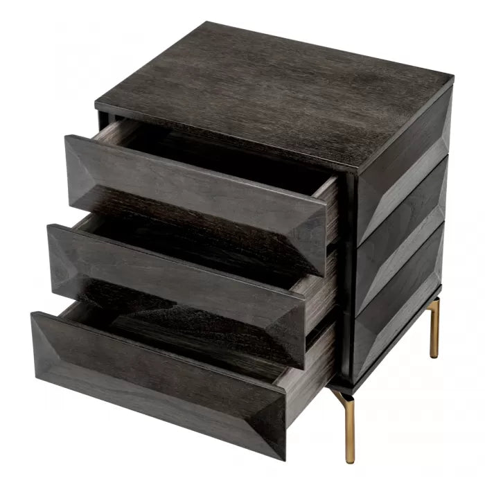 Denver Mocha Oak Bedside Table