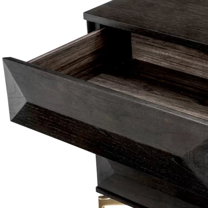 Denver Mocha Oak Bedside Table