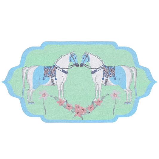 Horses of Lovers Hand Tufted Rug