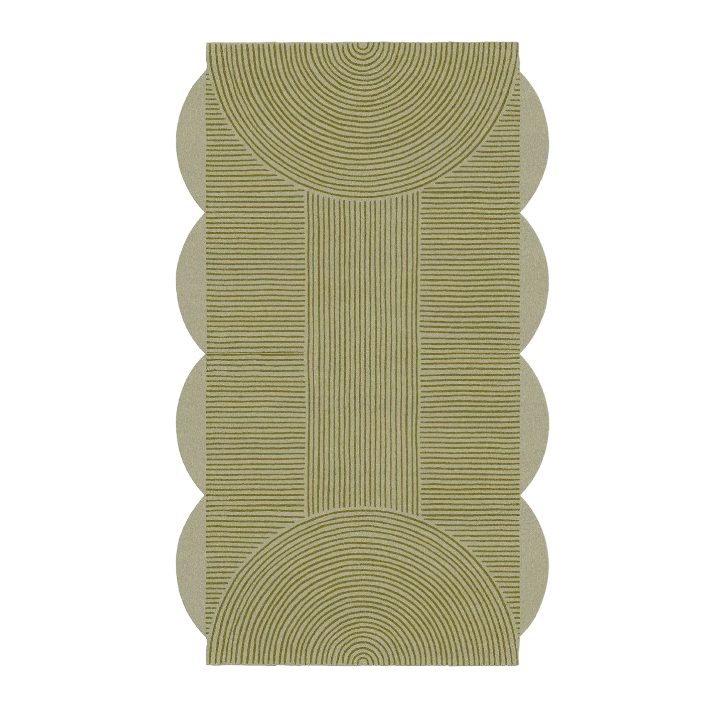 Scallop Arch Geometric Hand Tufted Wool Rug