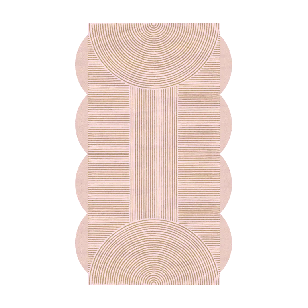 Scallop Arch Geometric Hand Tufted Wool Rug