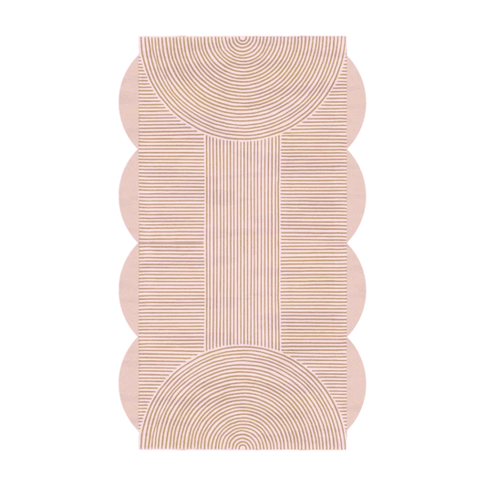 Scallop Arch Geometric Hand Tufted Wool Rug