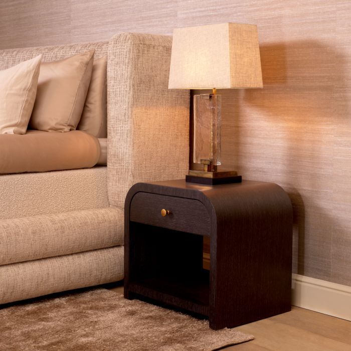 Rhodes Nightstand Charcoal Oak