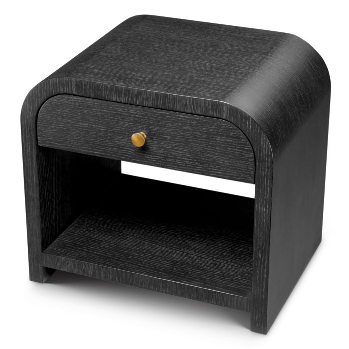 Rhodes Nightstand Charcoal Oak