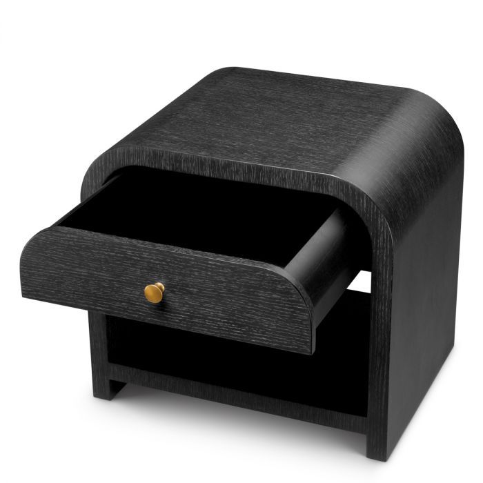 Rhodes Nightstand Charcoal Oak