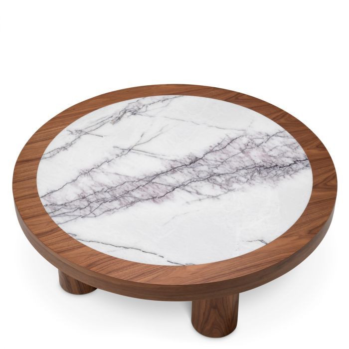 Presedio Coffee Table Walnut / Bianco Lilac Marble