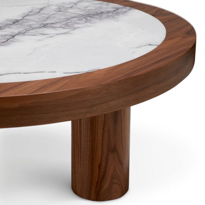 Presedio Coffee Table Walnut / Bianco Lilac Marble