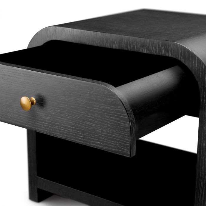 Rhodes Nightstand Charcoal Oak