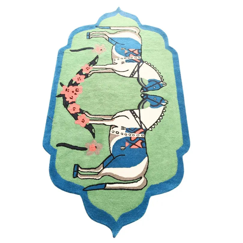 Horses of Lovers Hand Tufted Rug