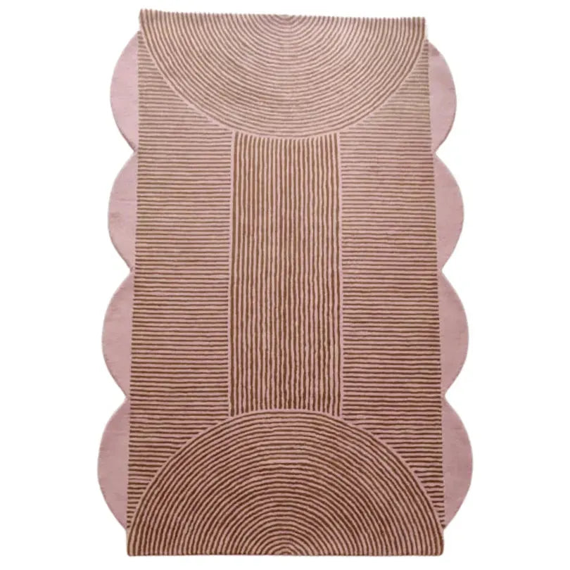 Scallop Arch Geometric Hand Tufted Wool Rug
