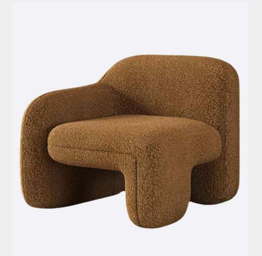 TAYLOR CHAIR OCCASIONAL CHAIR BROWN BOUCLE FABRIC