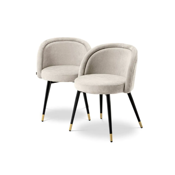Chloe Dining Chair Clarck sand - Set of 2
