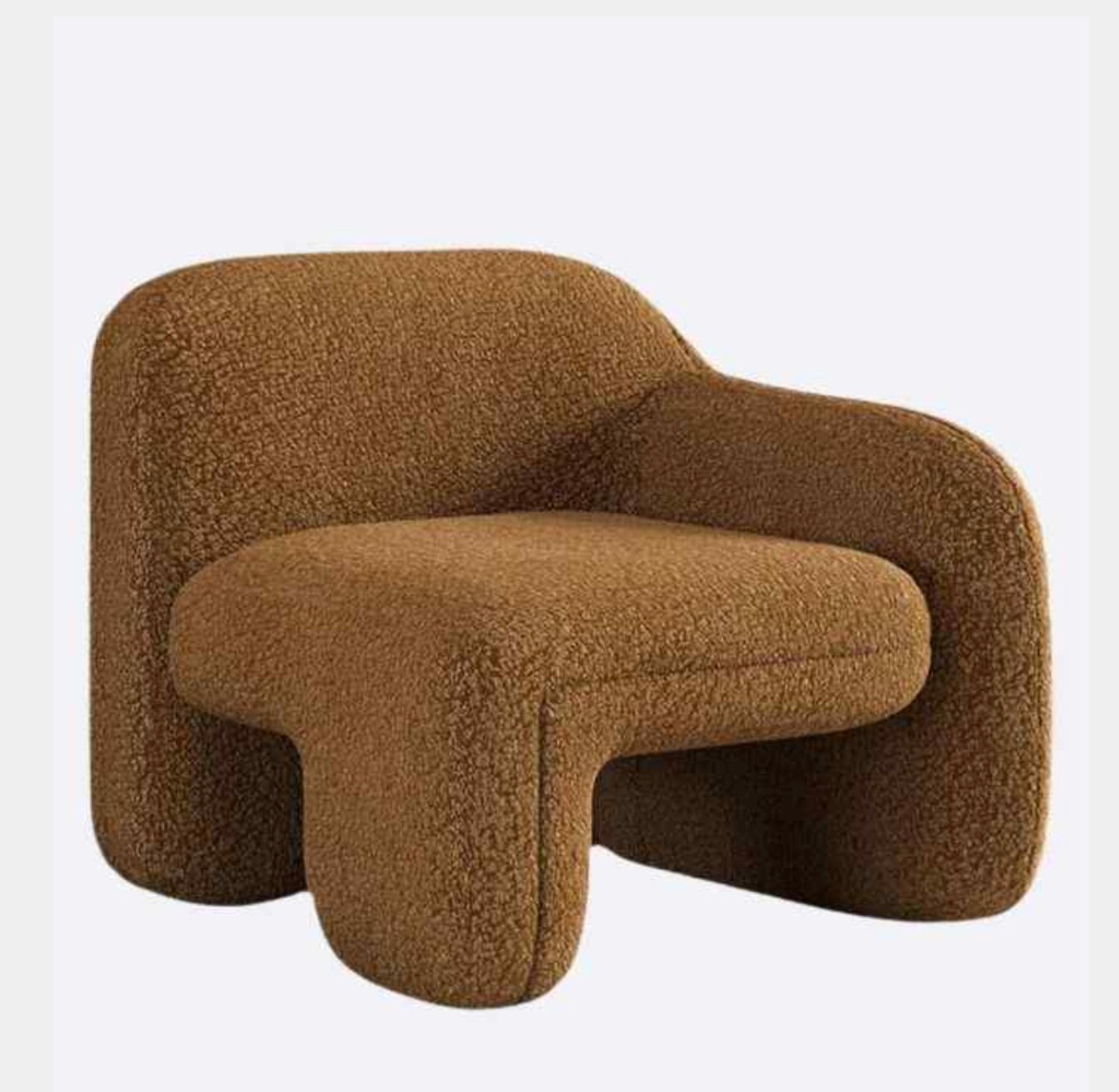 TAYLOR CHAIR OCCASIONAL CHAIR BROWN BOUCLE FABRIC