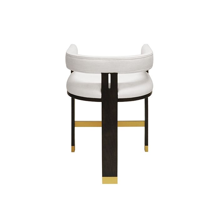 Cruise Wood & White Linen Counter Stool